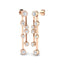 Diamond Rub Over Drop Earrings 1.40ct G/SI Quality 18k Rose Gold