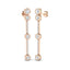 Diamond Rub Over Drop Earrings 1.60ct G/SI Quality 18k Rose Gold