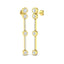 Diamond Rub Over Drop Earrings 1.60ct G/SI Quality 18k Yellow Gold