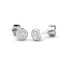 Diamond Rub Over Stud Earrings 0.20ct G/SI Quality in 18k White Gold