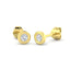 Diamond Rub Over Stud Earrings 0.20ct G/SI Quality in 18k Yellow Gold