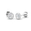 Diamond Rub Over Stud Earrings 0.40ct G/SI Quality in 18k White Gold - All Diamond