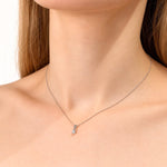 Diamond Solitaire Necklace 0.10ct G/SI in 18k White Gold - All Diamond