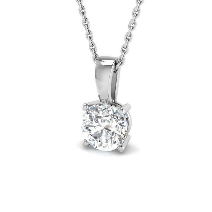 Diamond Solitaire Necklace 1.00ct G/SI in 18k White Gold