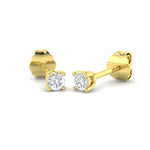 Diamond Stud Earrings 0.20ct G/SI Quality in 18k Yellow Gold - All Diamond