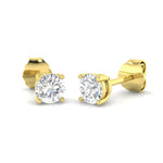 Diamond Stud Earrings 0.50ct Premium Quality in 18k Yellow Gold - All Diamond