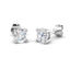 Diamond Stud Earrings 1.20ct Premium Quality in 18k White Gold - All Diamond