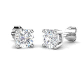 Diamond Stud Earrings 2.00ct G/SI Quality in 18k White Gold - All Diamond