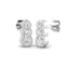 Diamond Trilogy Rub Over Drop Earrings 0.60ct G/SI 18k White Gold