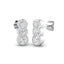 Diamond Trilogy Rub Over Drop Earrings 1.00ct G/SI 18k White Gold