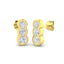 Diamond Trilogy Rub Over Drop Earrings 1.00ct G/SI 18k Yellow Gold - All Diamond