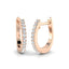 Fancy Diamond Hoop Earrings 0.15ct G/SI Quality in 18k Rose Gold - All Diamond