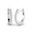 Fancy Diamond Hoop Earrings 0.15ct G/SI Quality in 18k White Gold - All Diamond