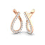 Fancy Diamond Hoop Earrings 0.50ct G/SI Quality in 18k Rose Gold - All Diamond