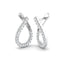 Fancy Diamond Hoop Earrings 0.50ct G/SI Quality in 18k White Gold