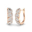 Fancy Diamond Hoop Earrings 0.55ct G/SI Quality in 18k Rose Gold - All Diamond