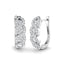 Fancy Diamond Hoop Earrings 0.55ct G/SI Quality in 18k White Gold - All Diamond
