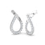 Fancy Diamond Hoop Earrings 1.00ct G/SI Quality in 18k White Gold