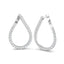 Fancy Diamond Hoop Earrings 1.50ct G/SI Quality in 18k White Gold - All Diamond