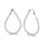 Fancy Diamond Hoop Earrings 2.00ct G/SI Quality in 18k White Gold - All Diamond