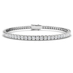Fancy Set Diamond Tennis Bracelet 5.00ct G/SI in 18k White Gold - All Diamond