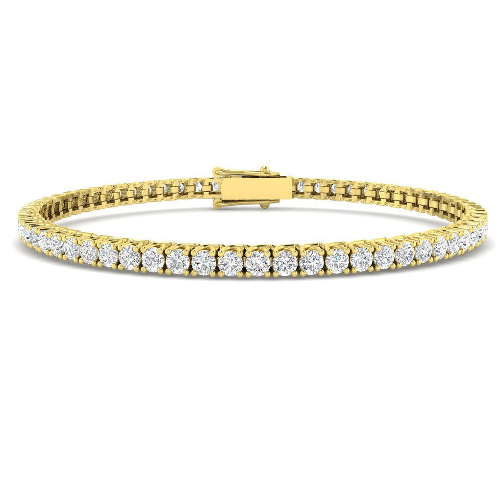 Fancy Set Diamond Tennis Bracelet 5.00ct G/SI in 18k Yellow Gold - All Diamond
