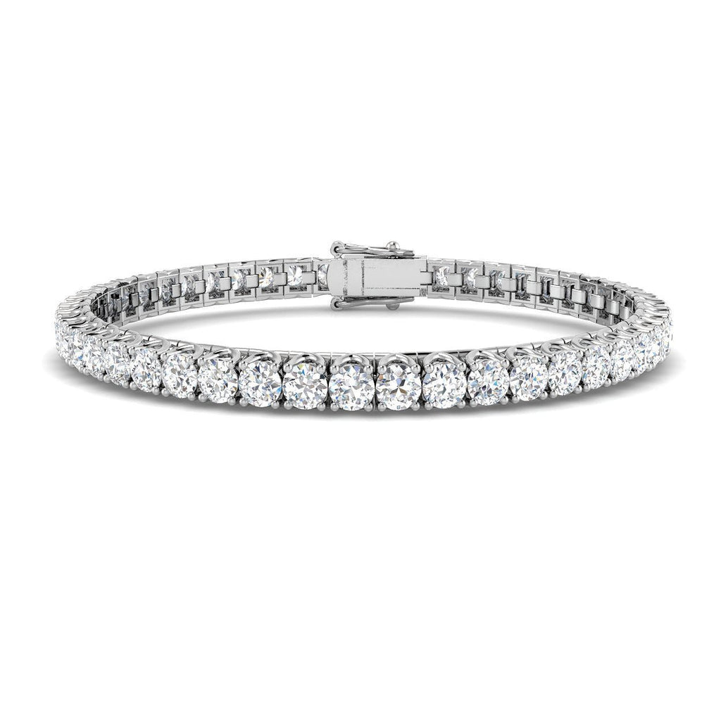 Fancy Set Diamond Tennis Bracelet 6.00ct G/SI in 18k White Gold - All Diamond