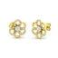Flower Diamond Earrings 0.20ct G/SI Quality 18k Yellow Gold 10.2mm