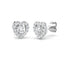 Heart Halo Diamond Earrings 0.60ct G/SI Quality in 18k White Gold