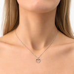 Heart Pendant 0.02ct Diamond 9K White Gold - All Diamond