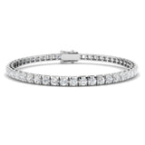 Illusion Diamond Tennis Bracelet 3.00ct G/SI in 9k White Gold - All Diamond