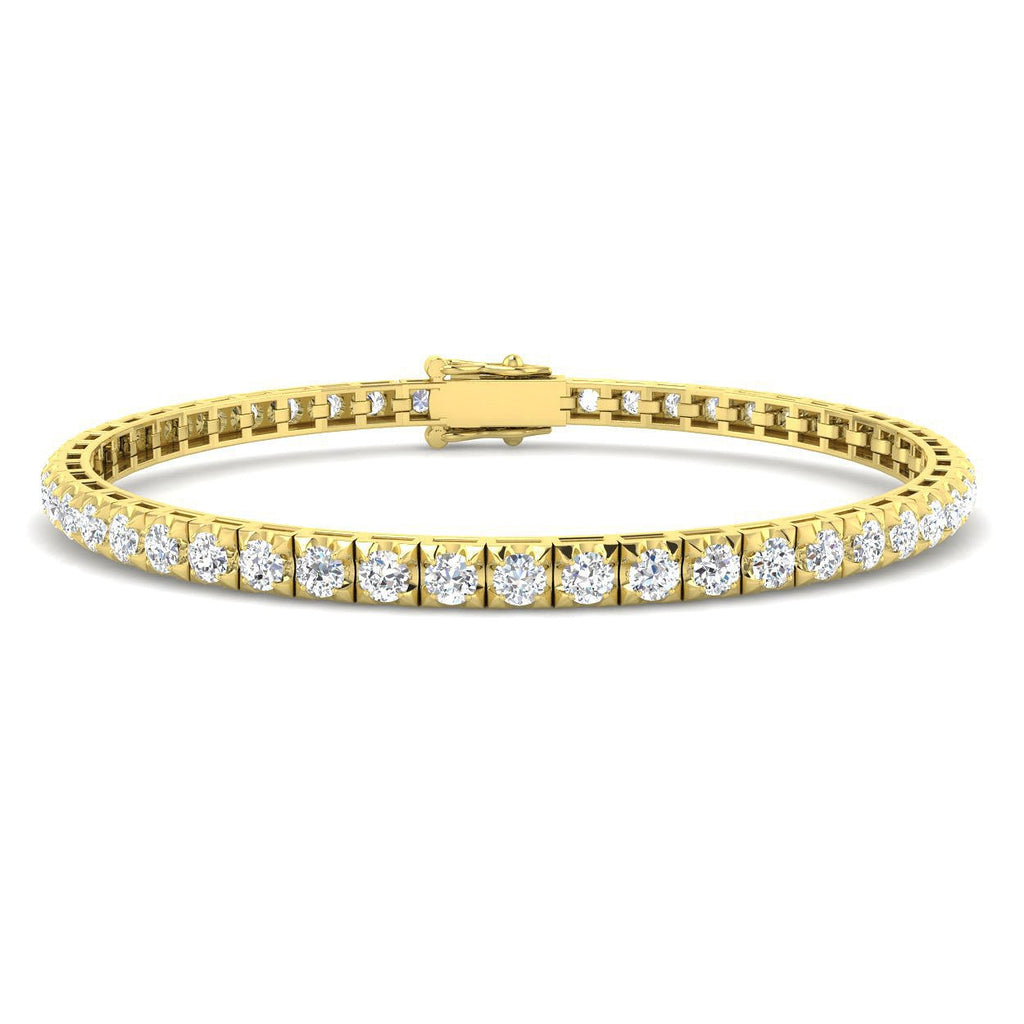 Illusion Diamond Tennis Bracelet 3.00ct G/SI in 9k Yellow Gold - All Diamond