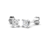 Modern Diamond Stud Earrings 0.50ct G/SI Quality in 18k White Gold - All Diamond