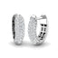 Pave Diamond Hoop Earrings 0.40ct G/SI Quality in 18k White Gold - All Diamond