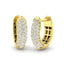 Pave Diamond Hoop Earrings 0.40ct G/SI Quality in 18k Yellow Gold - All Diamond