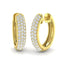 Pave Diamond Hoop Earrings 0.70ct G/SI Quality in 18k Yellow Gold - All Diamond