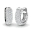Pave Diamond Hoop Earrings 0.75ct G/SI Quality in 18k White Gold