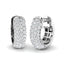 Pave Diamond Hoop Earrings 1.10ct G/SI Quality in 18k White Gold - All Diamond