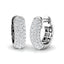 Pave Diamond Hoop Earrings 1.75ct G/SI Quality in 18k White Gold