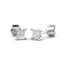 Princess Diamond Stud Earrings 0.25ct G/SI Quality in 18k White Gold - All Diamond