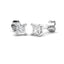 Princess Diamond Stud Earrings 0.60ct G/SI Quality in 18k White Gold - All Diamond