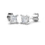 Princess Diamond Stud Earrings 1.00ct G/SI Quality in 18k White Gold - All Diamond