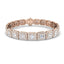 Round & Baguette Diamond Bracelet 7.00ct G/SI in 18k Rose Gold - All Diamond