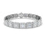 Round & Baguette Diamond Bracelet 7.00ct G/SI in 18k White Gold - All Diamond