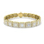 Round & Baguette Diamond Bracelet 7.00ct G/SI in 18k Yellow Gold