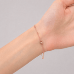 Round Diamond Chain Bracelet 0.20ct G/SI in 18k Rose Gold - All Diamond