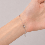 Round Diamond Chain Bracelet 0.20ct G/SI in 18k White Gold - All Diamond