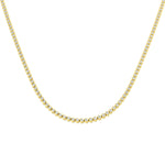 Rub Over Diamond Line Tennis Necklace 2.15ct G/SI 18k Yellow Gold - All Diamond