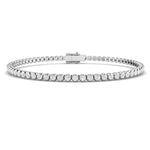 Rub Over Diamond Tennis Bracelet 1.00ct G/SI in 18k White Gold - All Diamond