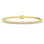 Rub Over Diamond Tennis Bracelet 1.00ct G/SI in 18k Yellow Gold
